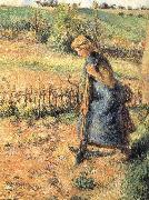 Camille Pissarro The collection of hay farmer painting